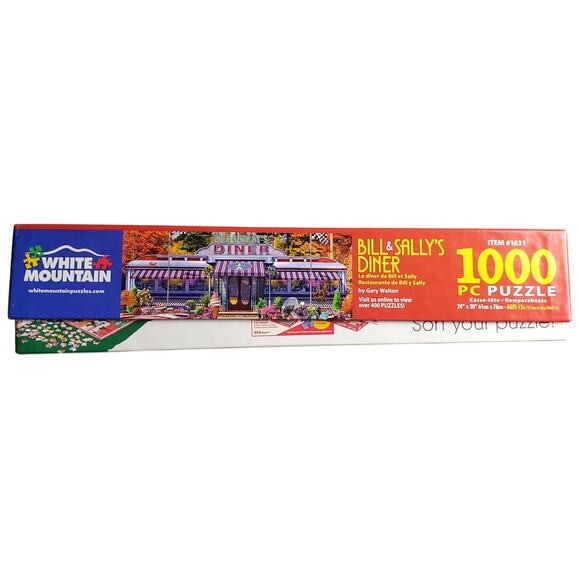 White Mountain Bill & Sally's Diner 1000 Piece Puzzle #1631 24inx30in Pre-Owned - Picture 5 of 7